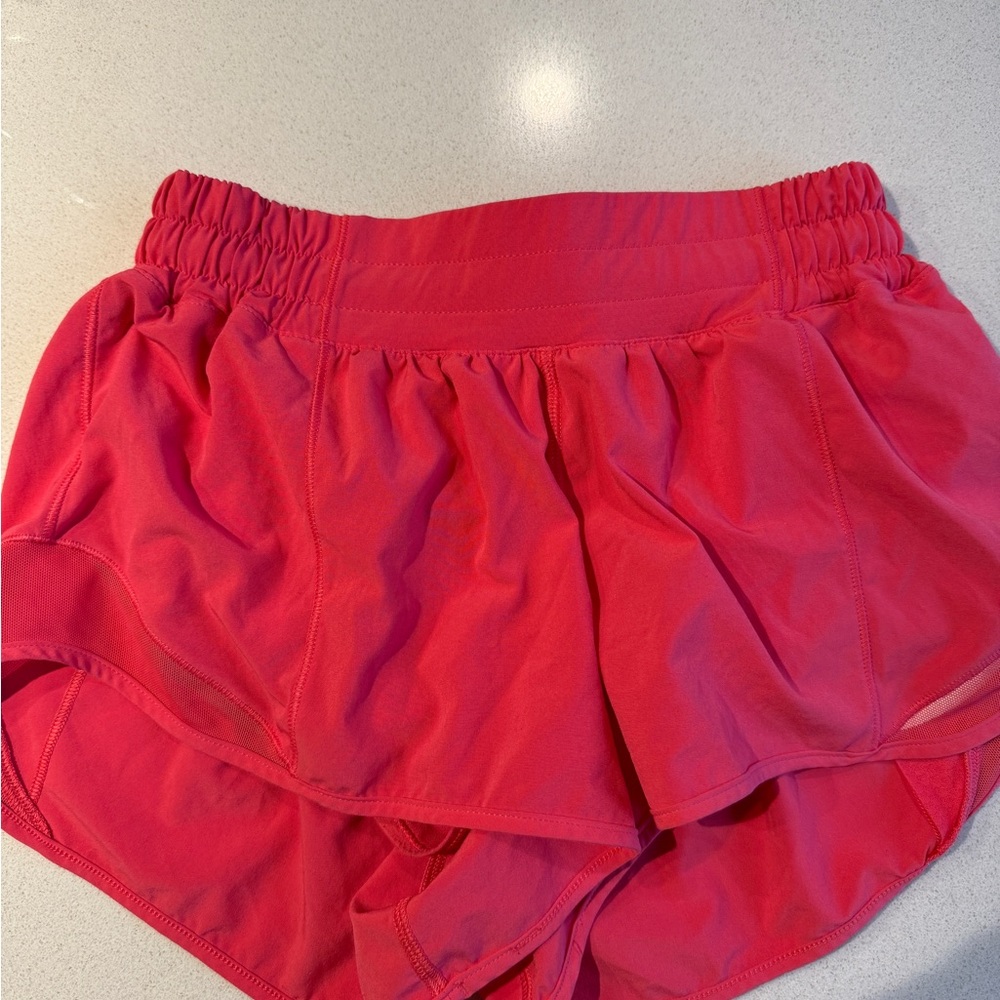 lululemon athletica Vibrant Red Athletic Shorts